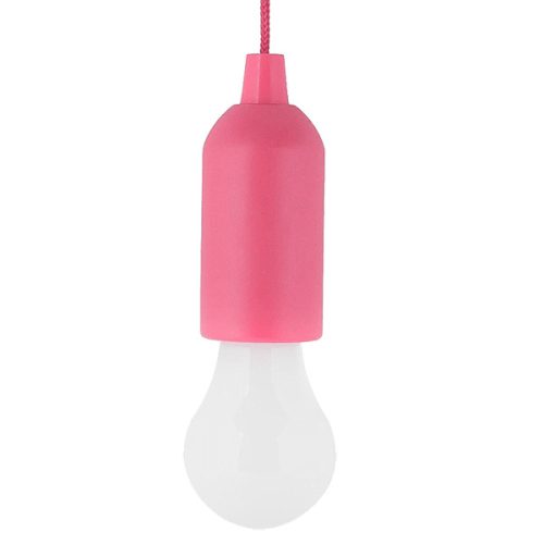 PRENOSNÁ LED ŽIAROVKA SO ŠNÚRKOU E-6621 1W RUŽOVÁ