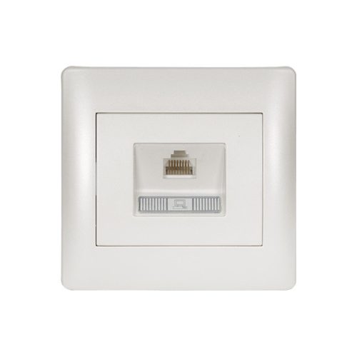 RHYME ZÁSUVKA PRE PC RJ45 CAT5E BIELA MET