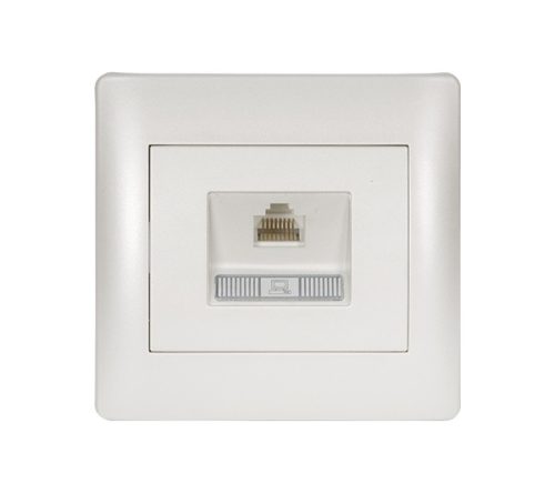 RHYME ZÁSUVKA PRE POČÍTAČ RJ45 CAT6e BIELA MET