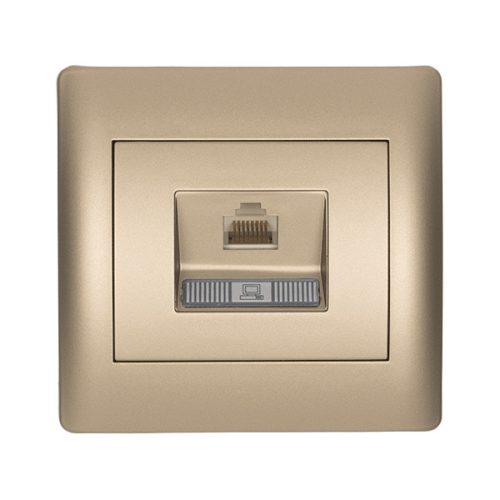 RHYME ZÁSUVKA PRE POČÍTAČ RJ45 CAT6e ŠAMPANSKÁ