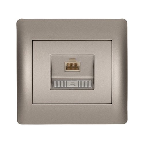 RHYME ZÁSUVKA PRE POČÍTAČ RJ45 CAT6e SIVÁ