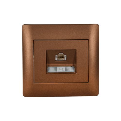 RHYME ZÁSUVKA PRE PC RJ45 CAT5E KÁVA