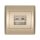 RHYME ZÁSUVKA TELEFÓN RJ11+PC RJ45 CAT5E ŠAMPANSKÁ