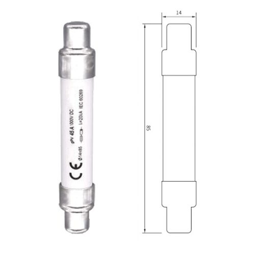 POISTKA 14X85 45A 1500VDC