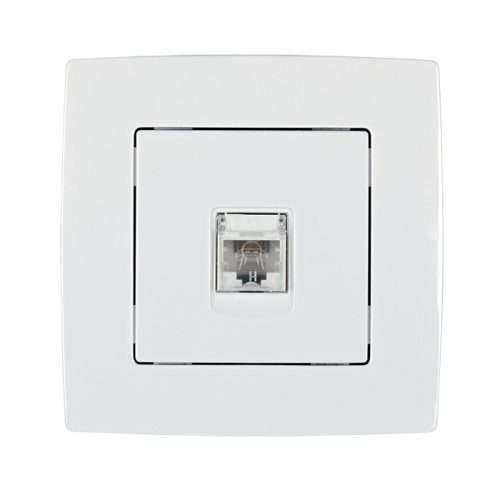 CITY ZÁSUVKA PRE PC RJ45 CAT6E BIELA METALÍZA