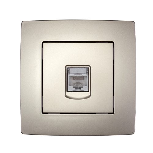 CITY ZÁSUVKA PRE PC RJ45 CAT6E ŠAMPANSKÁ METALÍZA