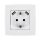 CITY NEMECKY TYP ZÁSUVKA 2 USB BIELE