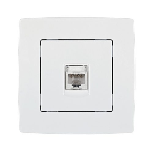 CITY ZÁSUVKA PRE PC RJ45 CAT5E BIELA METAL