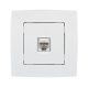 CITY ZÁSUVKA PRE PC RJ45 CAT5E BIELA METAL