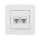 CITY DVOJITÁ ZÁSUVKA PRE PC RJ45 CAT5E BIELA