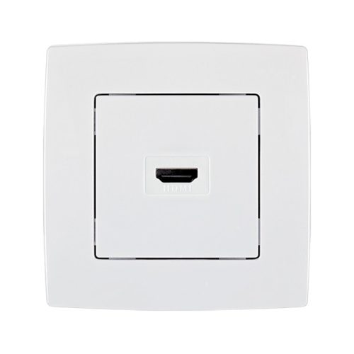 CITY HDMI ZÁSUVKA BIELA METALÍZA