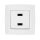CITY DVOJITÁ USB ZÁSUVKA BIELA METALÍZA