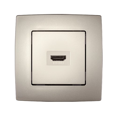 CITY HDMI ZÁSUVKA ŠAMPANSKÁ METAL