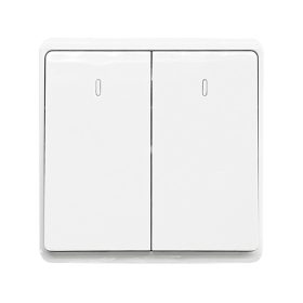 LONDON TWO BUTTONS ONE WAY SWITCH WHITE