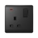 LONDON SINGLE SOCKET WITH 1P BUTTON SWITCH NEON AN