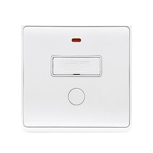 LONDON OUTLET WITH FUSE AND LED INDICATOR WHITE