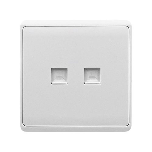 LONDON DOUBLE COMPUTER RJ45 SOCKET WHITE