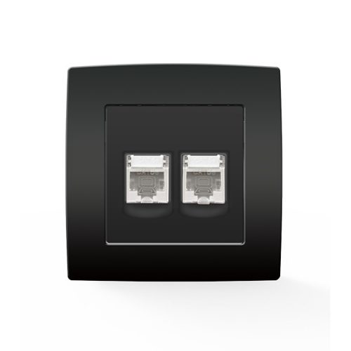 CITY DVOJITÁ ZÁSUVKA PRE PC RJ45 CAT5E BIELA