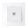 SINGLE LAN SOCKET GLASS FRAME WHITE