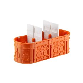 TRIPLE CONSOLE BOX FOR CONCRETE WITH SEPARATORS