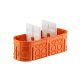 TRIPLE CONSOLE BOX FOR CONCRETE WITH SEPARATORS