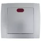SR-2501 1 WAY SWITCH  WITH LIGHT SILVER GREY