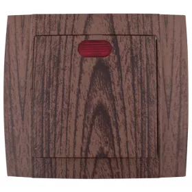 SR-2501 1 WAY SWITCH  WITH LIGHT WENGE