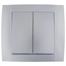 SR-2504 2 BUTTONS 1 WAY SWITCH SILVER GREY
