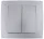 SR-2504 2 BUTTONS 1 WAY SWITCH SILVER GREY