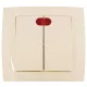 SR-2502 2 BUTTONS 1 WAY SWITCH WITH LIGHT CREAM