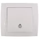 SR-2514 PUSH LIGHT BUTTON WHITE
