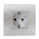 BASIC TZ107 GERMAN STANDARD SOCKET SILVER GREY