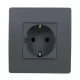 BASIC TZ107 GERMAN STANDARD SOCKET GRAPHITE
