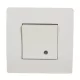 EL BASIC TG114 1 BUTTON 1 WAY SWITCH WITH LIGHT WH