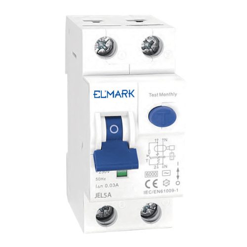 ELEKTROMAGNETICKÉ RCBO JEL5A 6kA 2P 20A/300mA