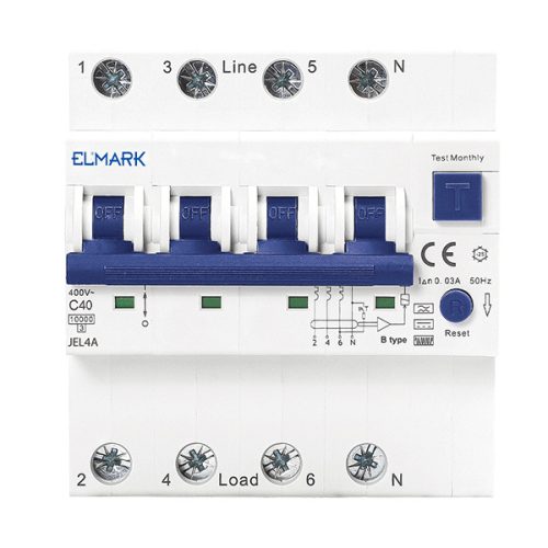 ELEKTRONICKÉ RCBO JEL4A 6kA 4P 20A/30mA