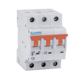 MINIATURE CIRCUIT BREAKER C63R 6A 3P 6kA CURVE C