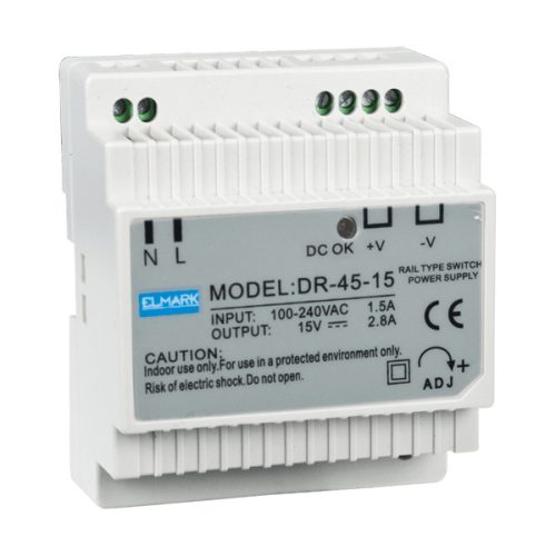 DR-45-15 NAPÁJACÍ ZDROJ 15V VÝSTUPNÉ NAPÄTIE