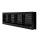 EL02-129 DOOR GRILLE 115x430MM, BLACK