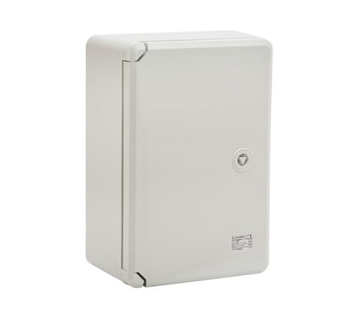 PLASTIC BOARD ABS 350x250x150 GREY DOOR