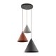 TK LIGHTING PENDANT CONO 6633 3XE27 MULTICOLORED