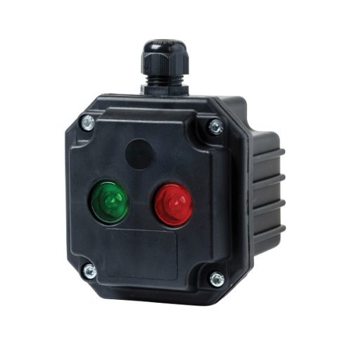 KRABIČKA S 1 ZELENÝM SVETLOM. S 1 VSTUPOM, IP65