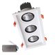 TRIPLE LED SPOT LIGHT 3X15W 230V 4000K WH+EMERGENCY KIT
