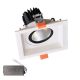 SQUARE LED SPOT LIGHT 30W 230V 3000K WH+EMERGENCY KIT