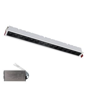  RECESSED LINEAR LIGHTEL-05 20W 4000K, WHITE & BLACK+EMERGENCY KIT