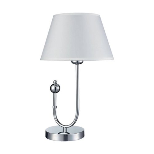 CARMEN STOLNÁ LAMPA 1XE27 BIELA/CHRÓM