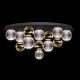 DIAMOND LED CEILING LAMP 32W 3000K, BLACK+GOLD
