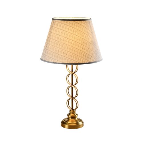 ELBA STOLNÁ LAMPA 1XE27 ZLATA/ĽAN
