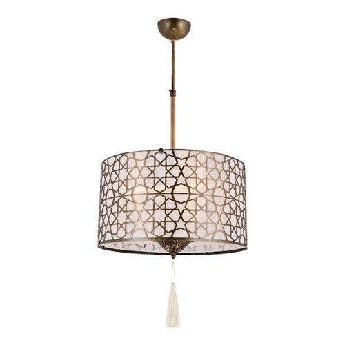 ERBA LUSTER 3XE27 ANTIK MOSADZ