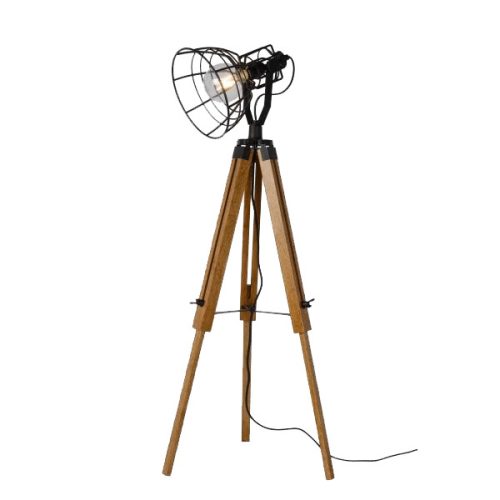 ETHEL STOJANOVÁ LAMPA 1XE27 ČIERNA/DREVOY